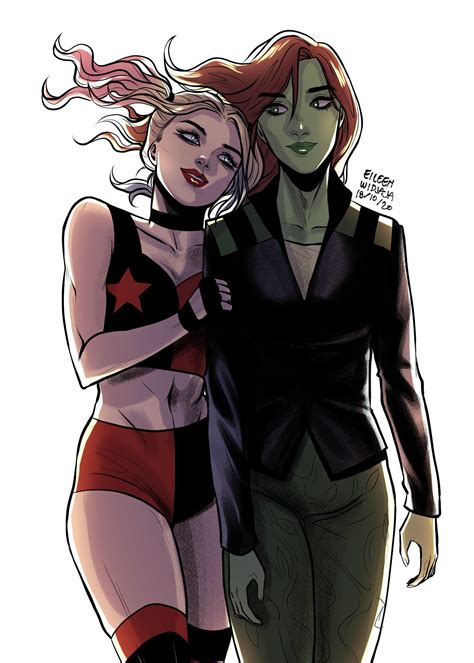 harley quinn x poison ivy art